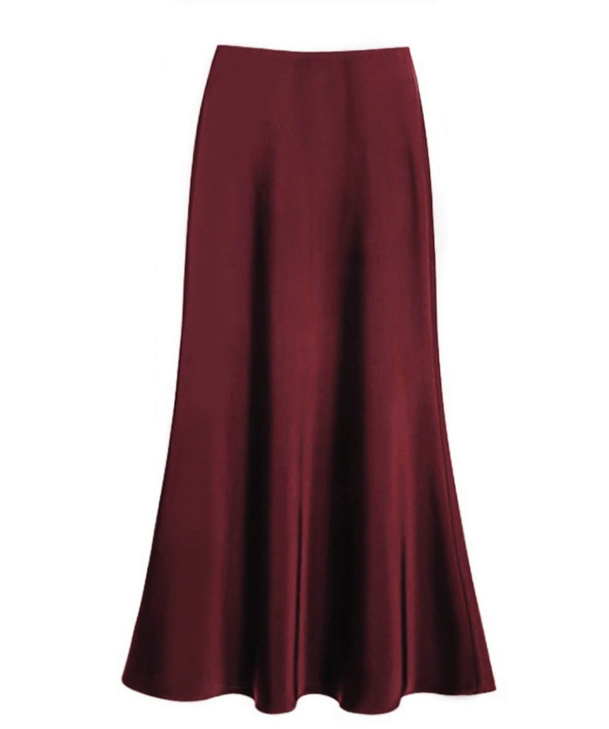 Rok | Elegant maxi skirt made of silk for women