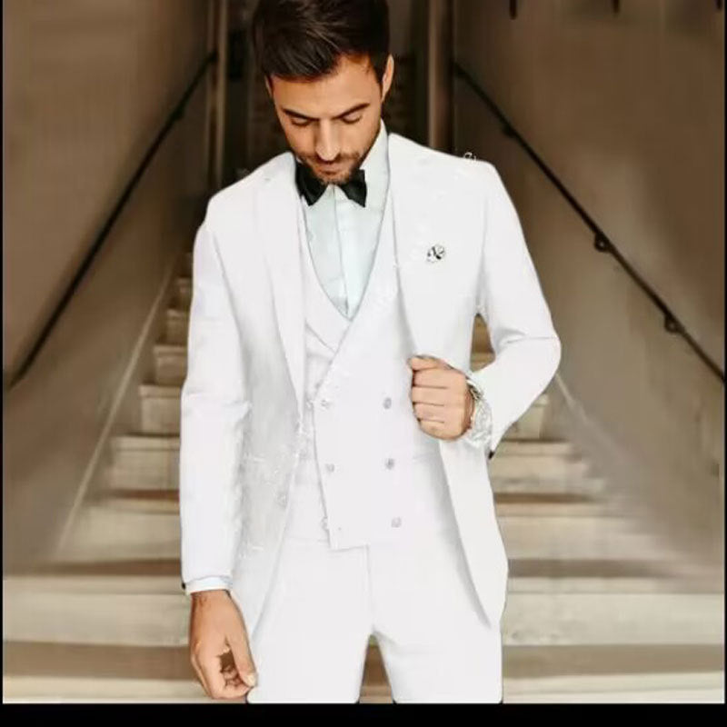 Max 3 Piece Mens Suit For Elegant Occasions And Business Meetings Lightweight Comfort