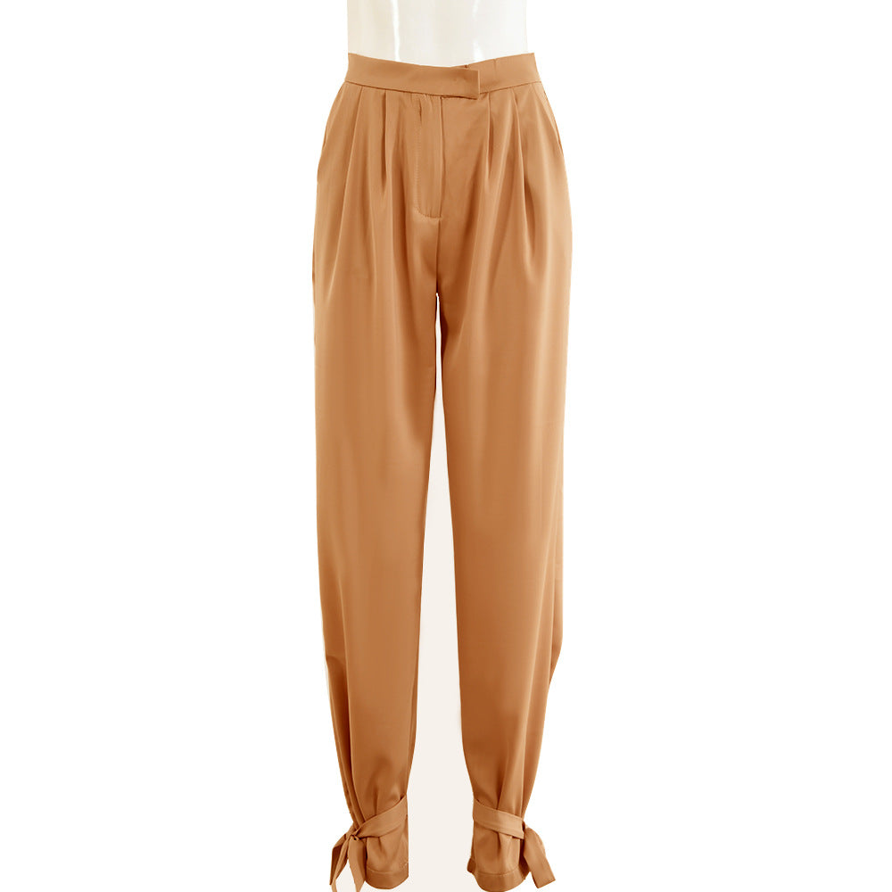 Beatrix | Wide Pants for Women with Bow made of Linen for Summer