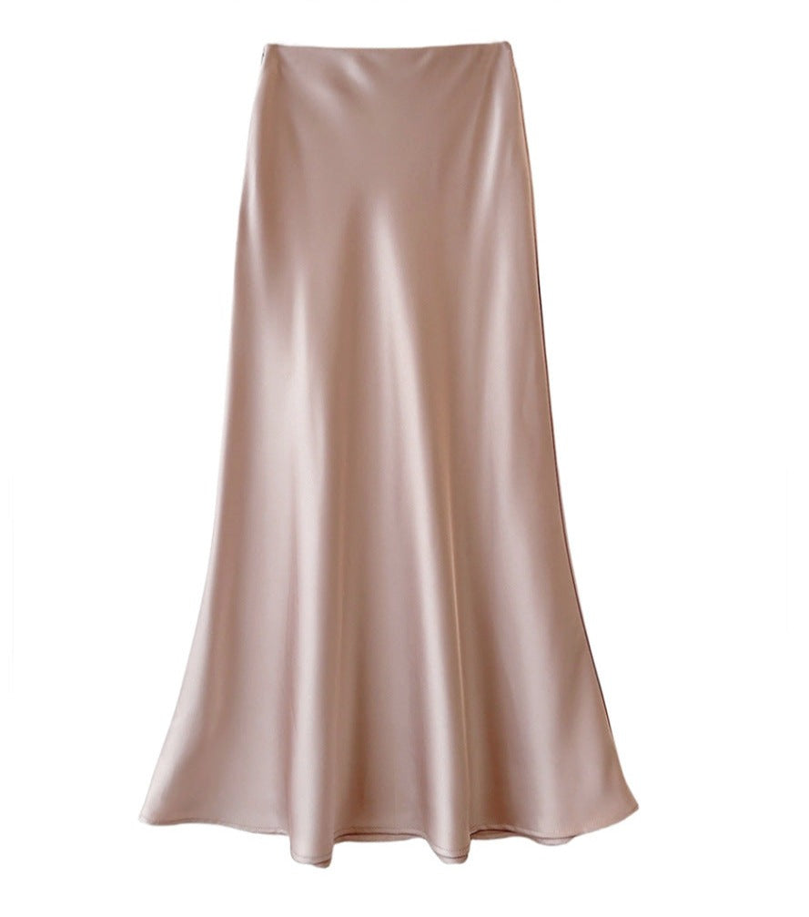 Rok | Elegant maxi skirt made of silk for women