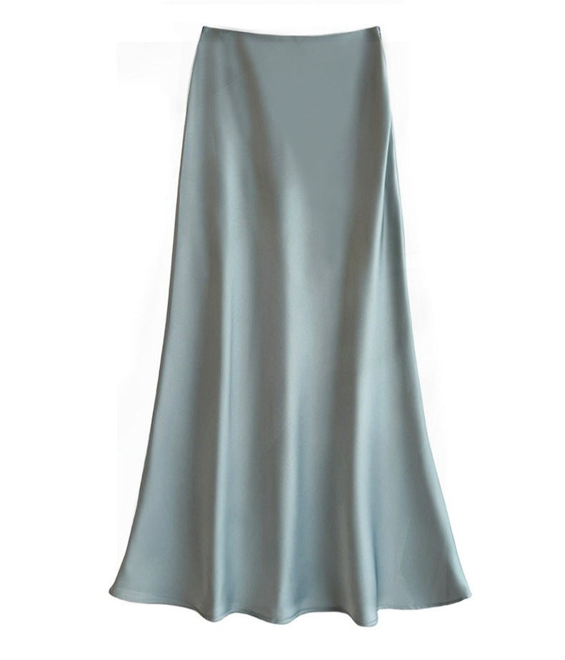 Rok | Elegant maxi skirt made of silk for women