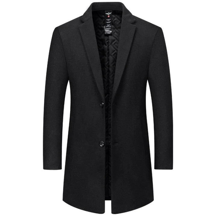 Men's Winter Trench Coat Long For Professional Men Timeless Warmth And Sleek Silhouette