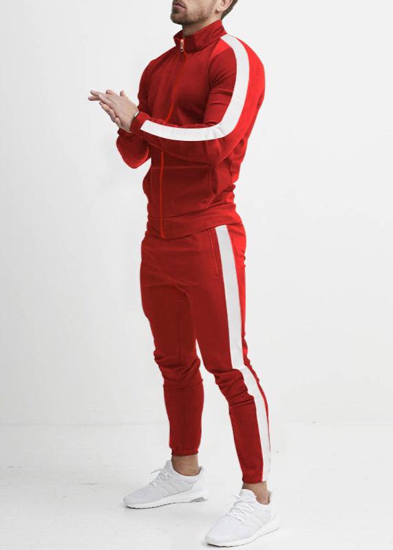 Versatile Design Men's Tracksuit Set With Coordinated Jacket And Trousers For Everyday Comfort And Casual Wear