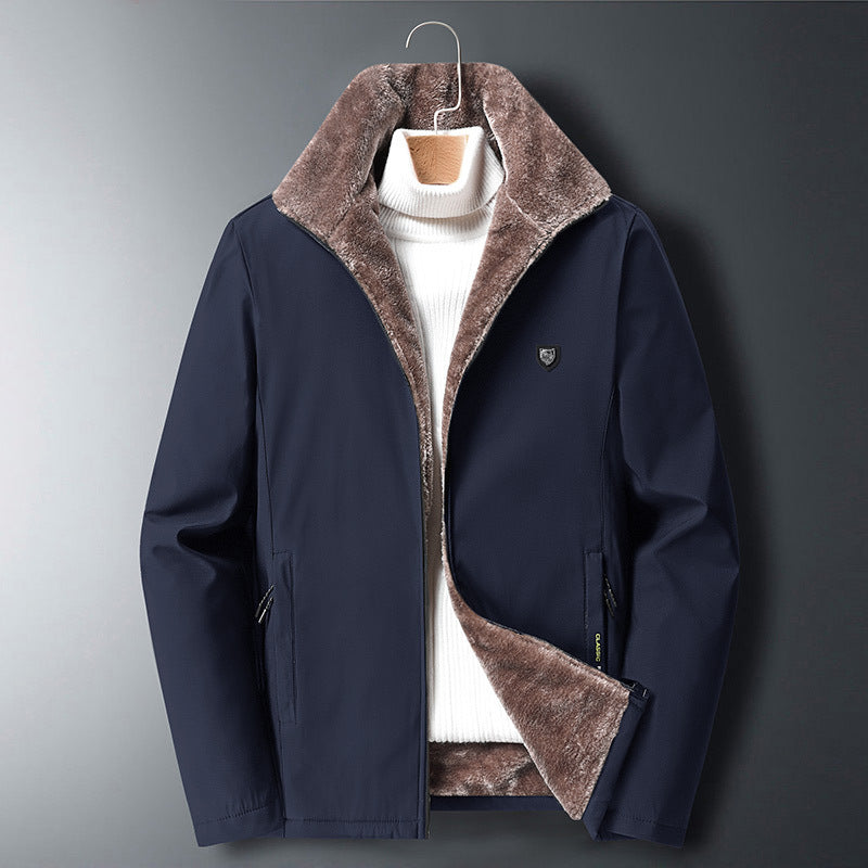 Men's Parka Jacket Water Resistant Faux Fur Lined Hip Length Modern Fit Winter Coat