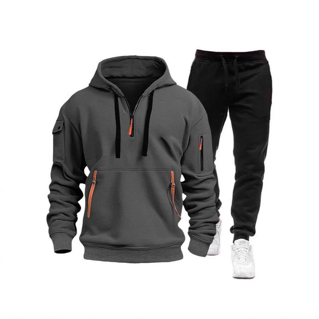 Mens Hoodie Tracksuit Set Premium Comfort For Casual Everyday Wear Modern Two Piece