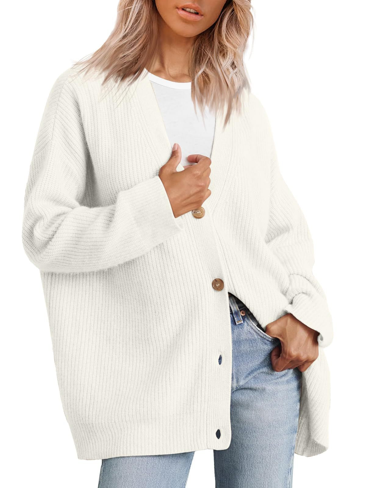 Audrey | Striped Button Down Cardigan for Women