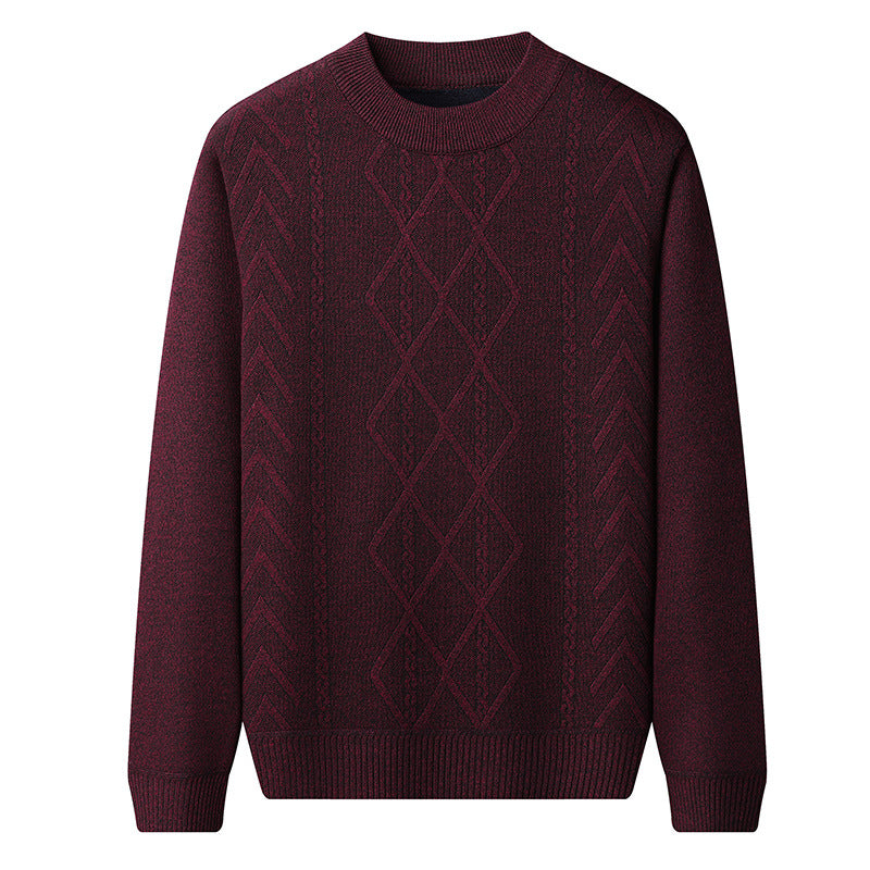 TrendAura Men's Pullover Sweater Regular Fit Cable Knit Soft Wool Blend Ribbed Neck Everyday Wear