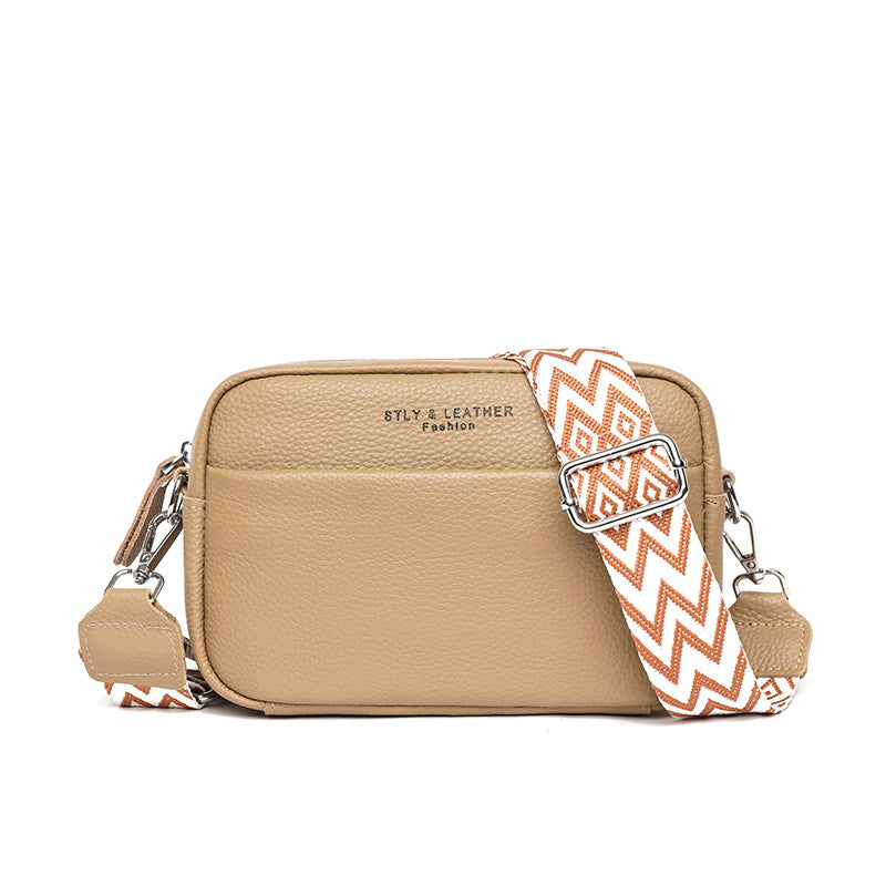 TrendAura Stella Pebbled Leather Crossbody Bag - Compact, Structured Design For Hands-Free Everyday Use