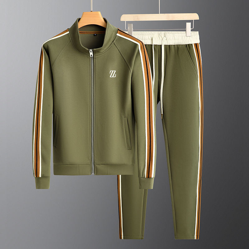 Gavin Mens Everyday Streetwear Jogging Suit Set With Side Stripes Tapered Fit For Casual Gym And Weekend Wear