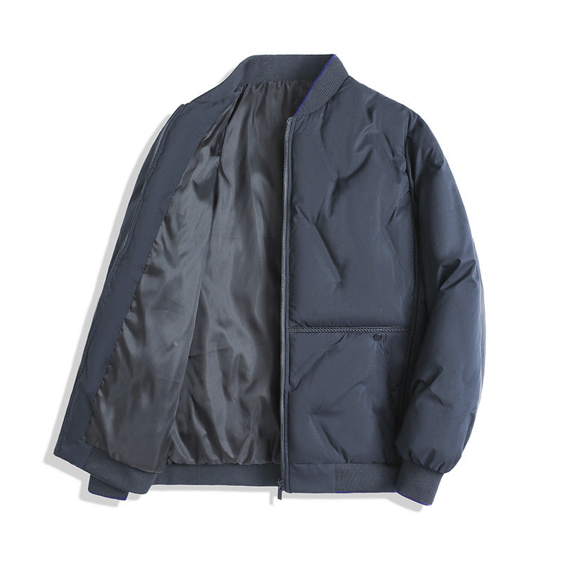 Men Quilted Puffer Bomber Jacket For Winter Warmth And Modern Everyday Style Padded Interior