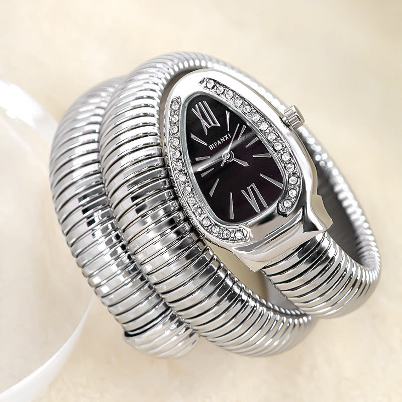 Eloura-Moda | Snake Watch with Quartz Movement and Personalized Bracelet