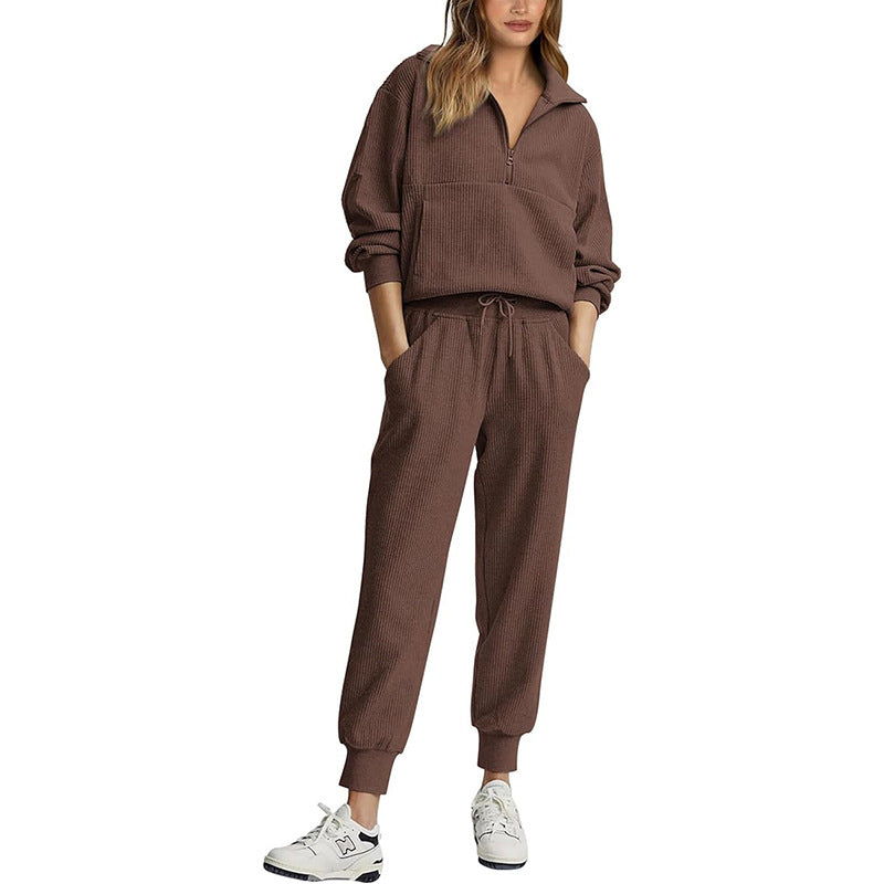 Women’s Relaxed Fit Tracksuit Set | Ribbed Design