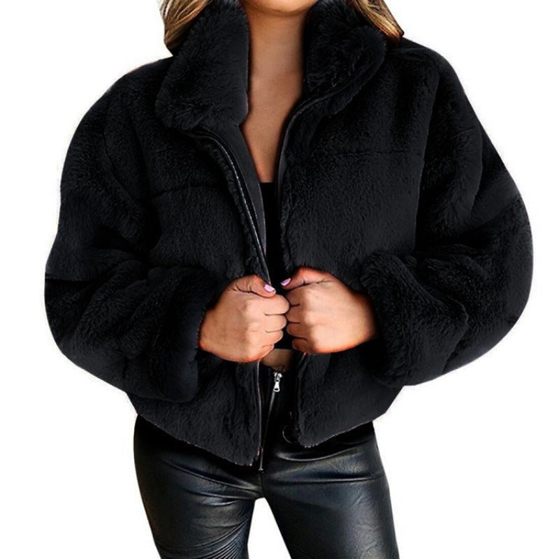Women’s Stylish Cropped Fur Coat | Autumn Ready