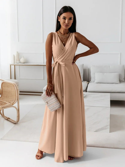 Gretchen | Elegant Long Women's Dress with V-Neck for Parties