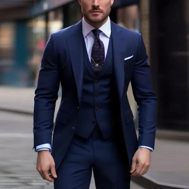 Men's 3 Piece Wedding Guest Suit Classic Fit With Elegant Tailoring For Gentlemen