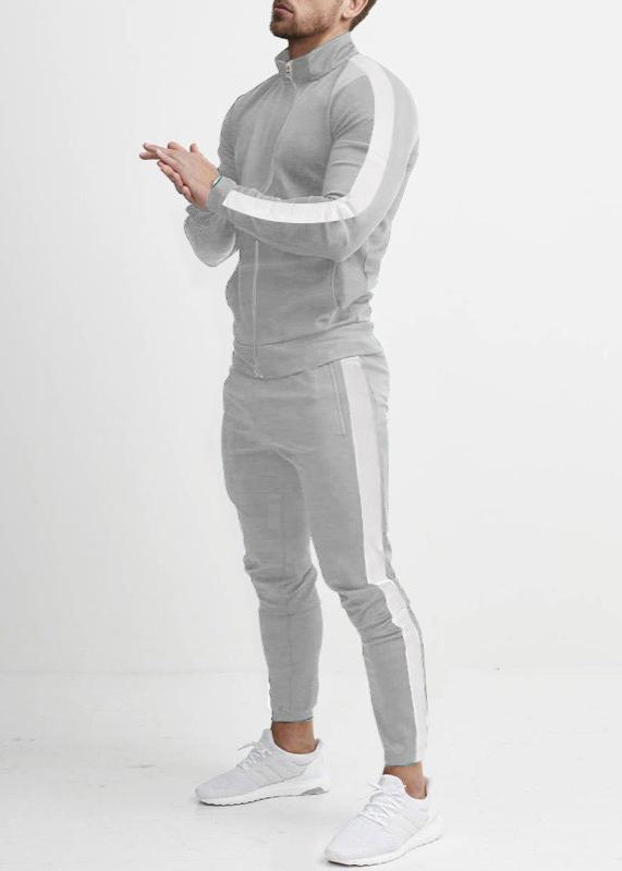 Versatile Design Men's Tracksuit Set With Coordinated Jacket And Trousers For Everyday Comfort And Casual Wear