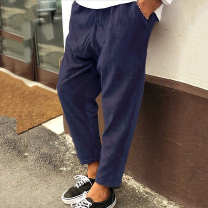 Max Men's Corduroy Pants Comfortable Regular Fit for Everyday Wear and City Walks