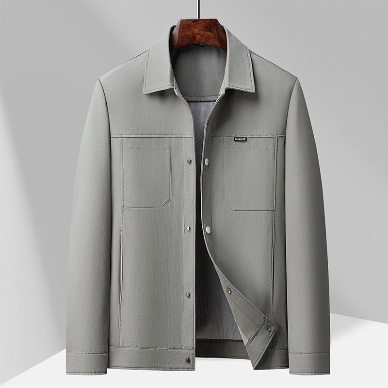 Nordisk Flair Men's Casual Jacket Regular Fit With Lapel Collar Snap Button Closure And Four Pockets