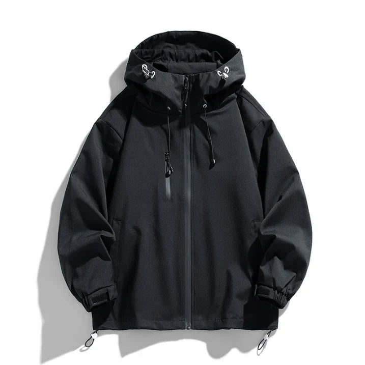Men's Winter Ski Jacket With Hood And Zipper Elevates Style For Slopes And City