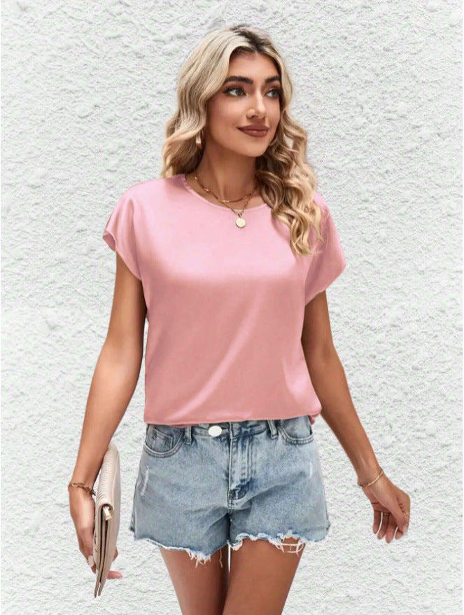 Satin batwing sleeve top for women – elegant and comfortable