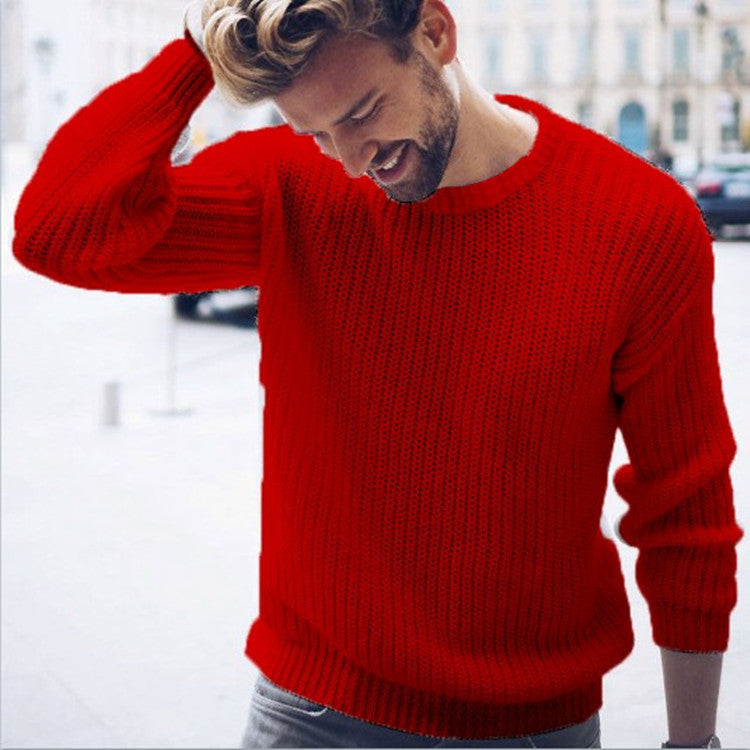 Nordisk-Flair Men's Cotton Blend Sweater Relaxed Fit Crew Neck With Ribbed Hem And Cuffs