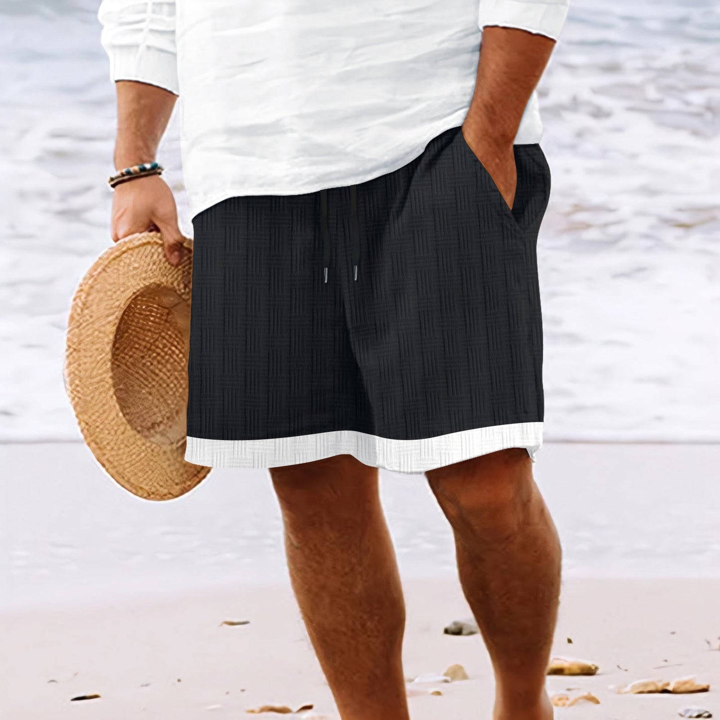 Nordisk Flair Men's Relaxed Fit Casual Shorts With Elastic Drawstring Waist For Warm Weather