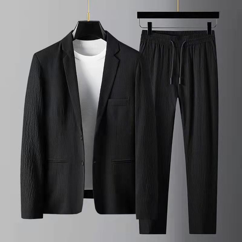 Nordisk-Flair Men's Slim Fit Blazer in Natural Fibers Breathable Single-Breasted with Pockets
