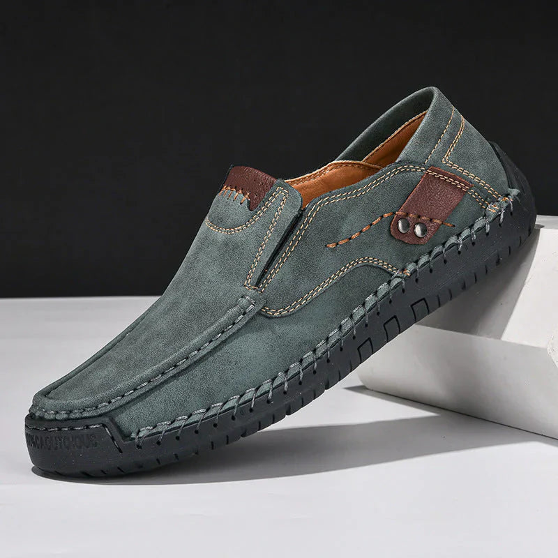 Gentlemans Trail Walkers Leather Shoes With Non Slip Soles For Men All Day Comfort Rugged Style