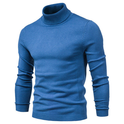 TrendAura Mens Cashmere Turtleneck Sweater Slim Fit Rib Knit Long Sleeve Warm And Stylish