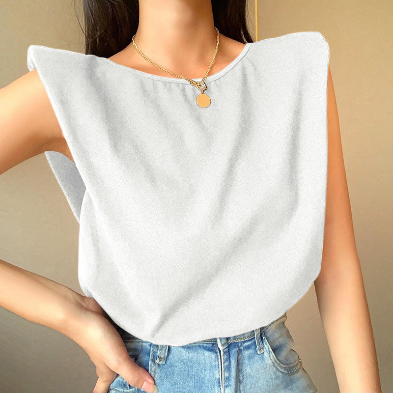 Women’s Short Sleeve Top – Relaxed Fit – Extended Shoulders – Lightweight Cotton Blend