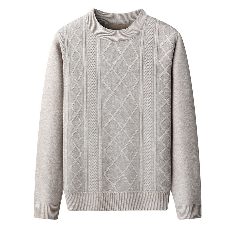 TrendAura Men's Pullover Sweater Regular Fit Cable Knit Soft Wool Blend Ribbed Neck Everyday Wear