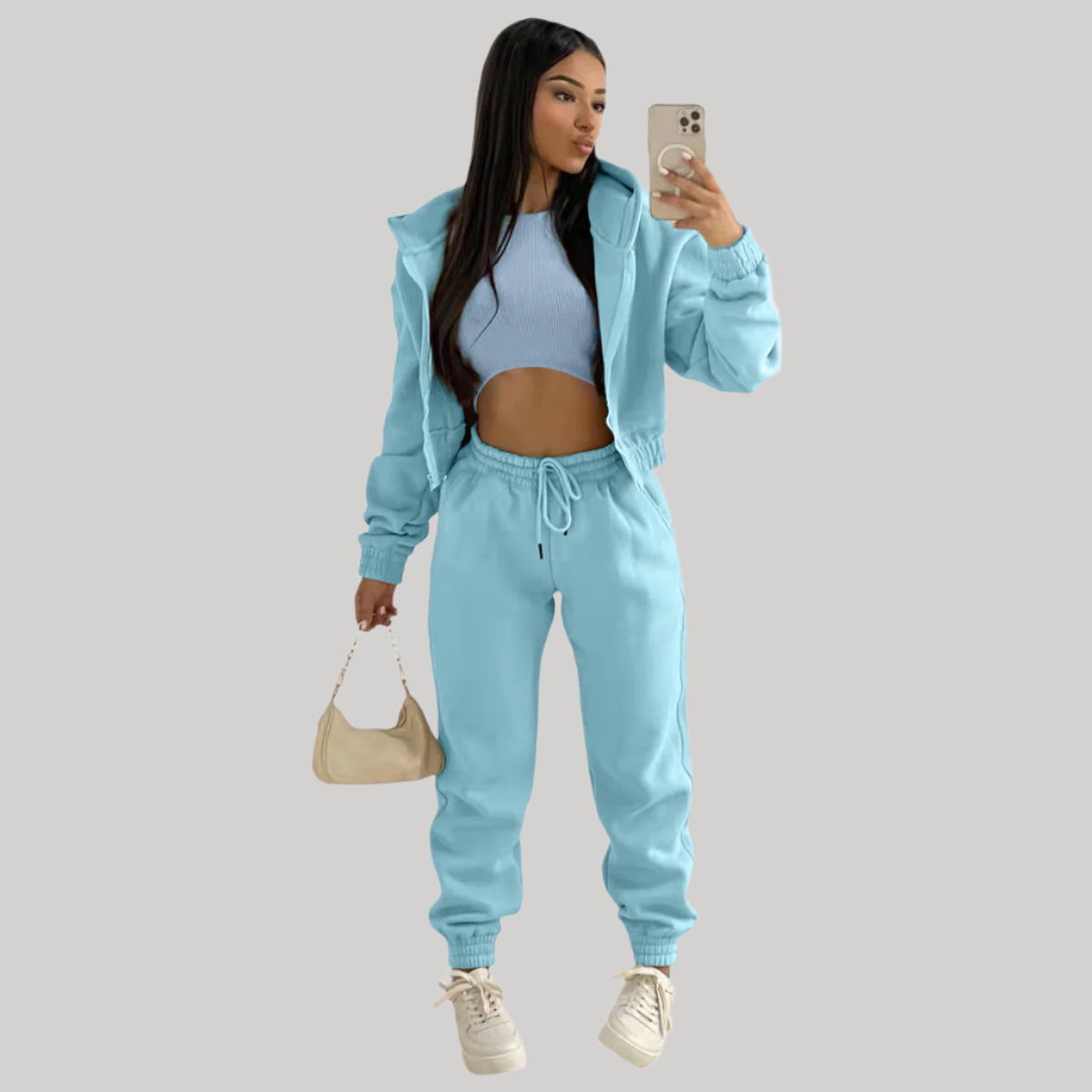 Women's Stylish Casual Tracksuit | 3 Piece Set