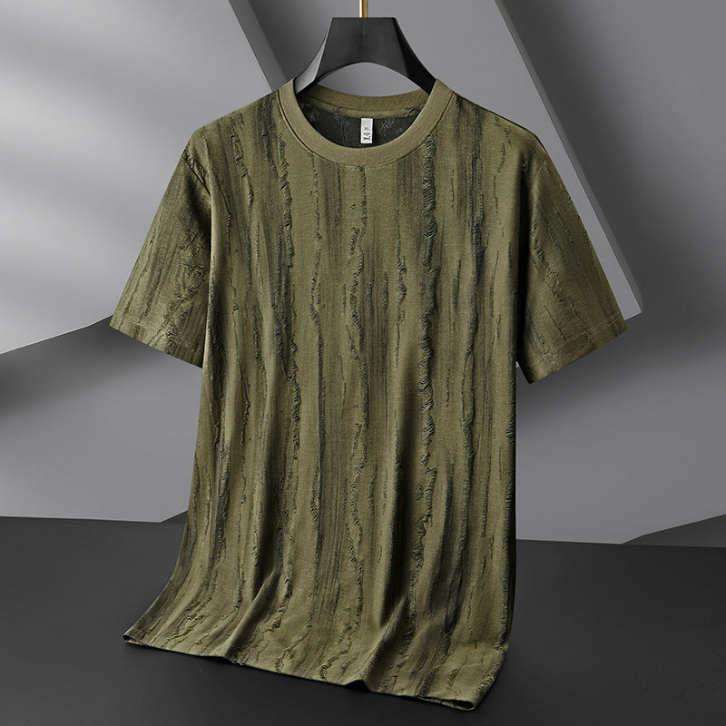 Distressed Crew-Neck Shirt