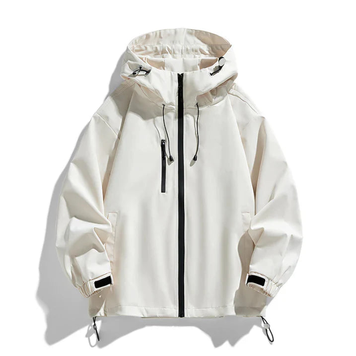 Men's Winter Ski Jacket With Hood And Zipper Elevates Style For Slopes And City