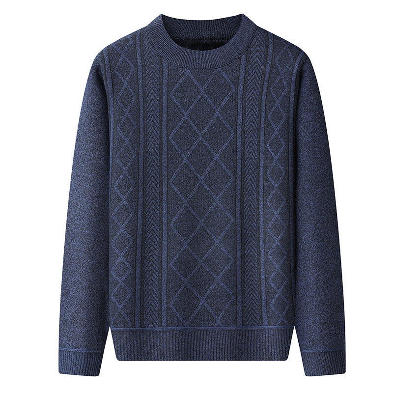 TrendAura Men's Pullover Sweater Regular Fit Cable Knit Soft Wool Blend Ribbed Neck Everyday Wear