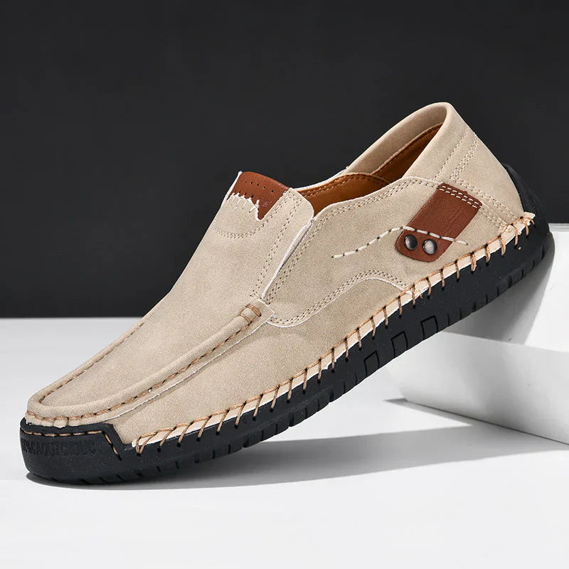 Gentlemans Trail Walkers Leather Shoes With Non Slip Soles For Men All Day Comfort Rugged Style
