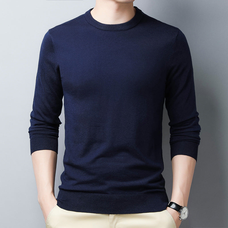 Men's Long Sleeve T Shirt Slim Fit Silk Wool Blend With Ribbed Neck And Cuffs Nordisk Flair