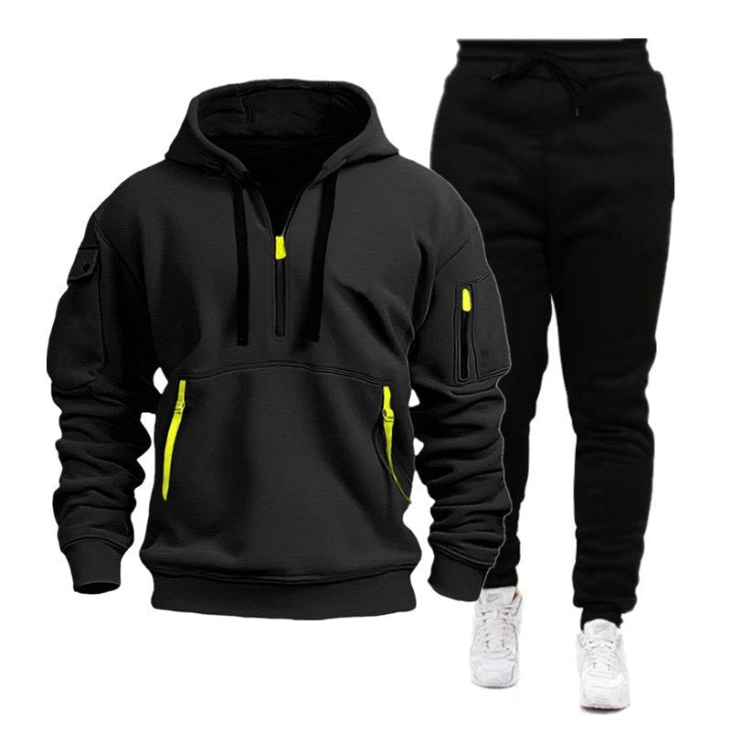 Mens Hoodie Tracksuit Set Premium Comfort For Casual Everyday Wear Modern Two Piece