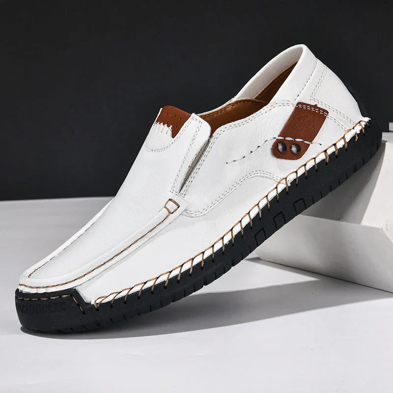 Gentlemans Trail Walkers Leather Shoes With Non Slip Soles For Men All Day Comfort Rugged Style
