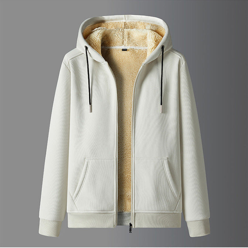 TrendAura Mens Hooded Zip Up Sherpa Lined Fleece Jacket Warm Winter Outerwear For Men