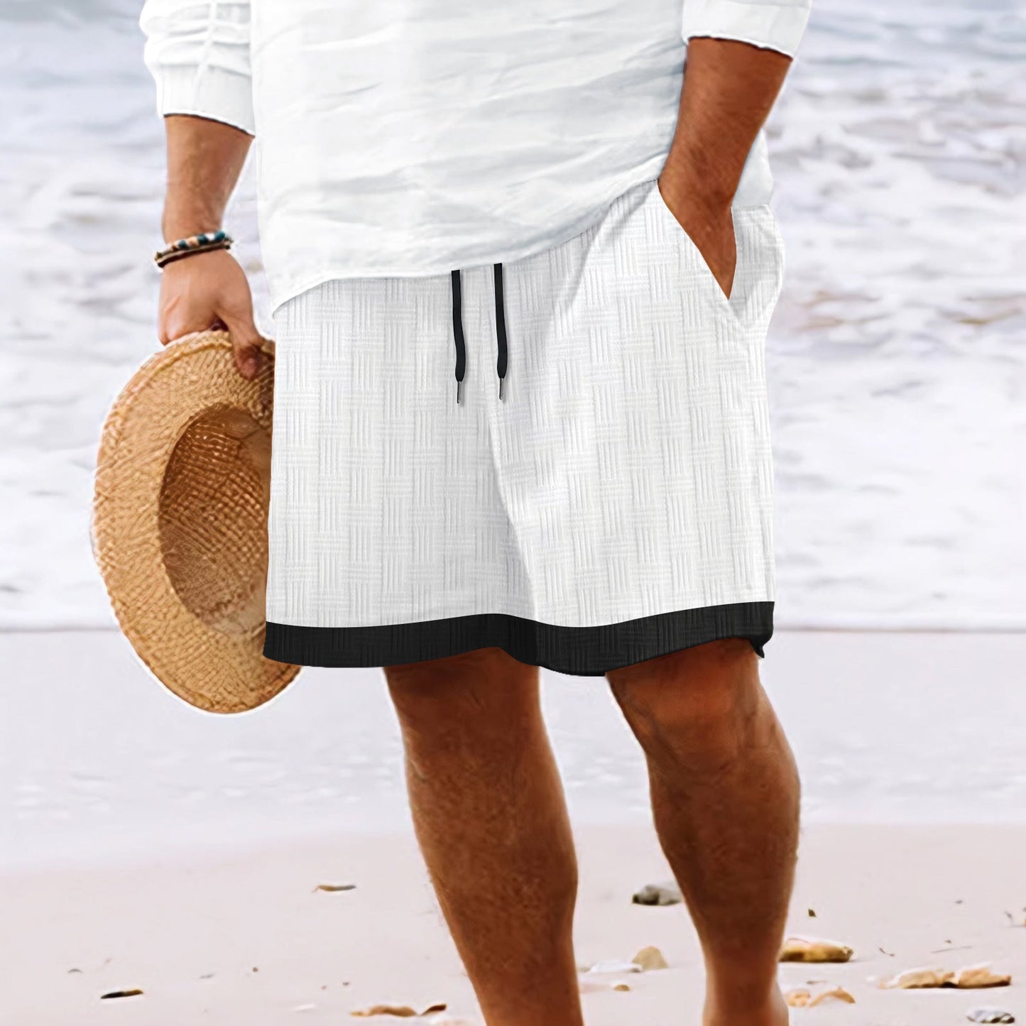 Nordisk Flair Men's Relaxed Fit Casual Shorts With Elastic Drawstring Waist For Warm Weather