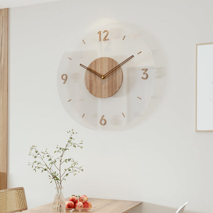Nordic Design Wooden Wall Clock Silent Sweep Minimalist Home Decor for Living Rooms and Offices