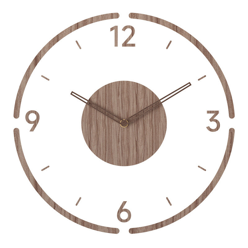 Nordic Design Wooden Wall Clock Silent Sweep Minimalist Home Decor for Living Rooms and Offices
