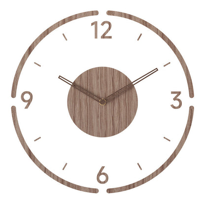 Nordic Design Wooden Wall Clock Silent Sweep Minimalist Home Decor for Living Rooms and Offices