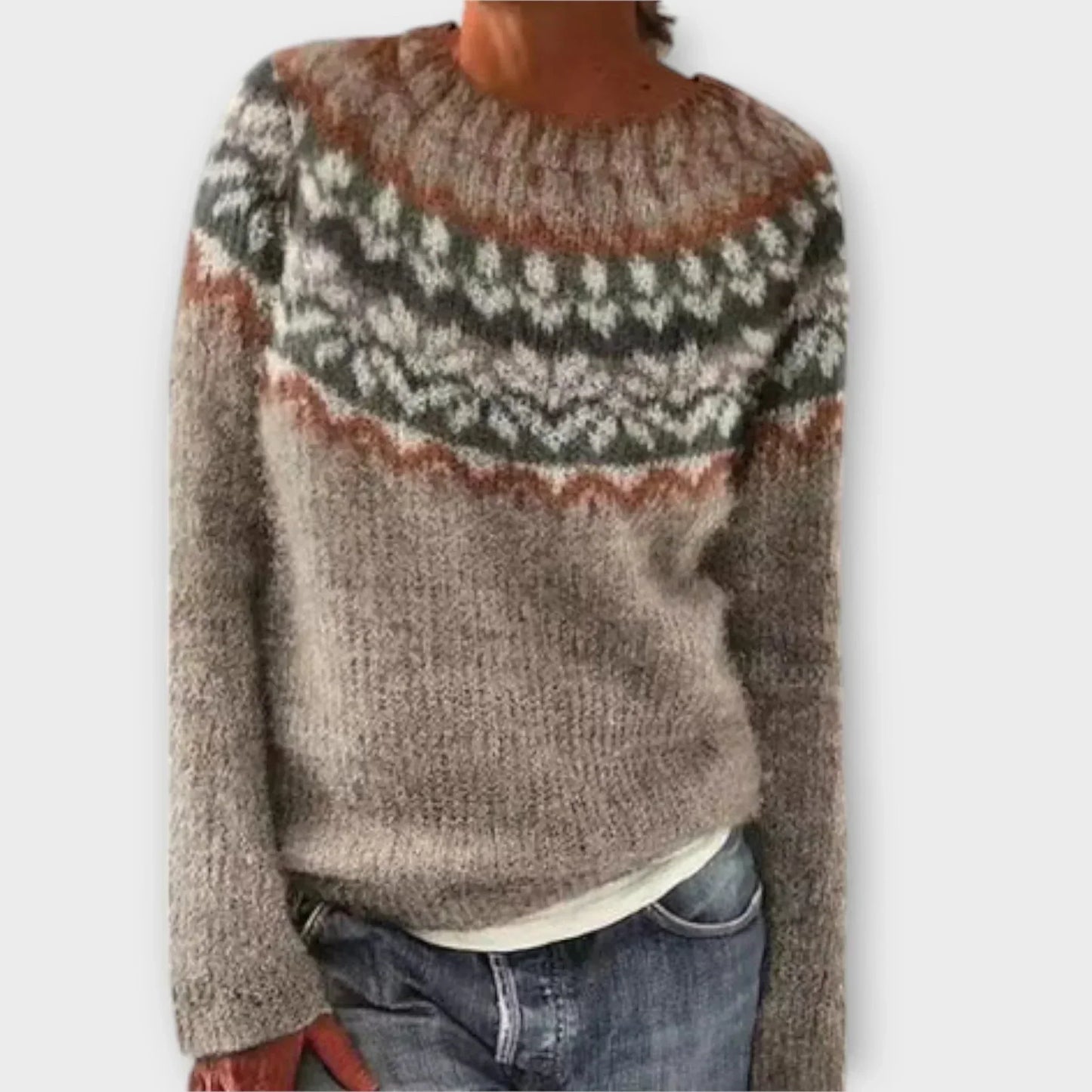 Women's Vintage-Inspired Sweater with Classic Design and Soft Texture