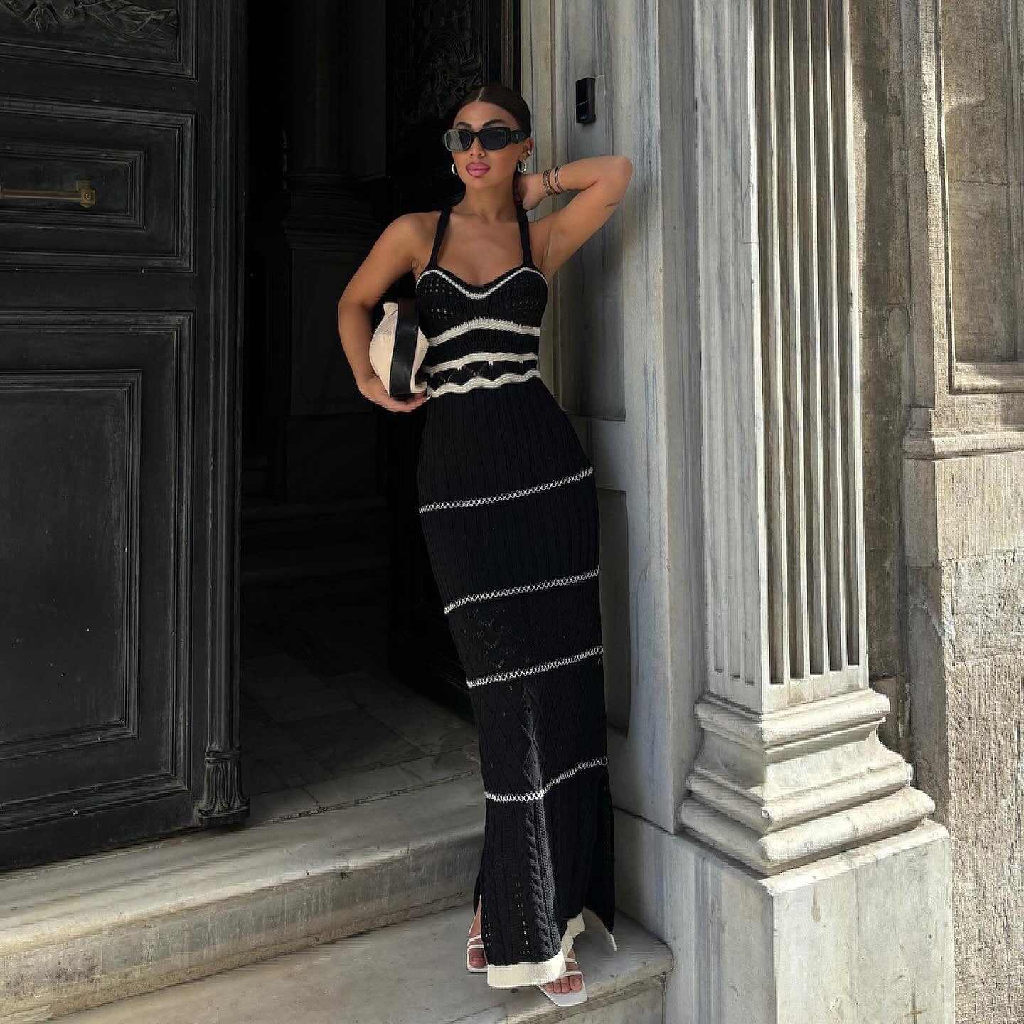 Lola Bohemian Maxi Dress For Women Refined Crochet Texture Elegant Comfort For Casual And Chic Occasions