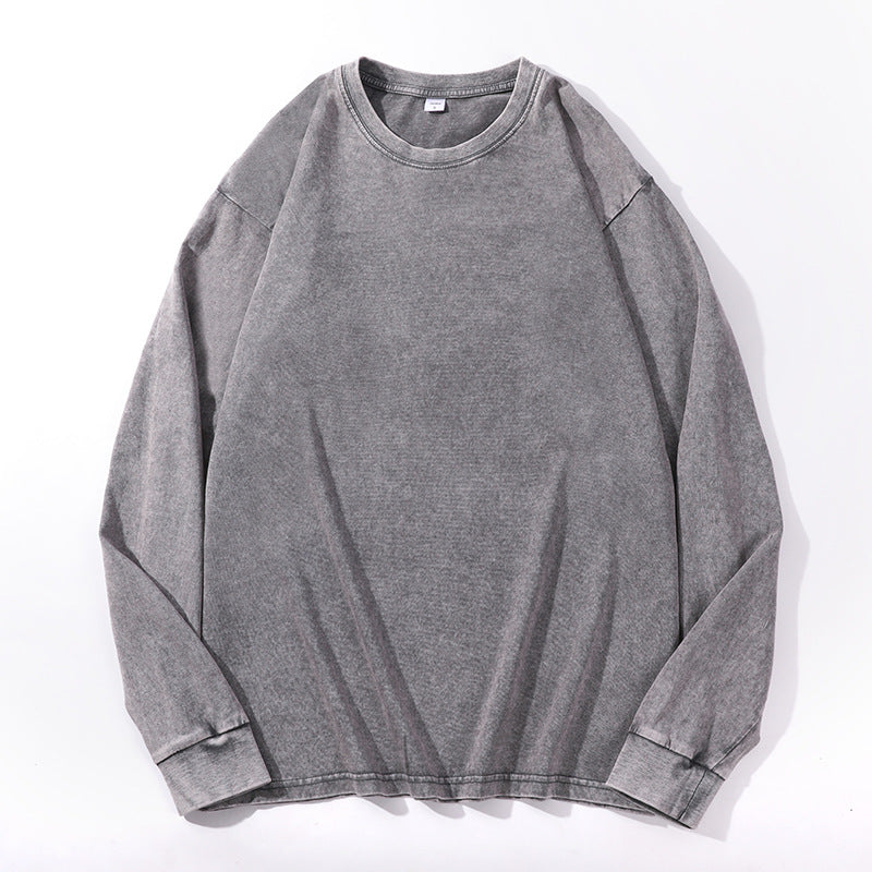 Mens Sweatshirt With Relaxed Fit Crew Neck And Ribbed Hem And Cuffs For Everyday Wear