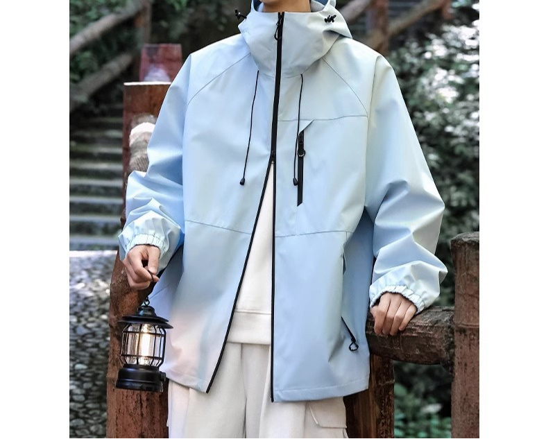 Men's Hooded Outdoor Jacket With Weatherproof Protection For Hiking And Everyday Activities