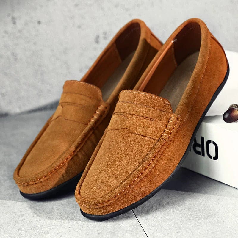 Le Dreux Men's Suede Moccasins With Cushioned Footbed In Genuine Leather For All Day Comfort And Refined Style