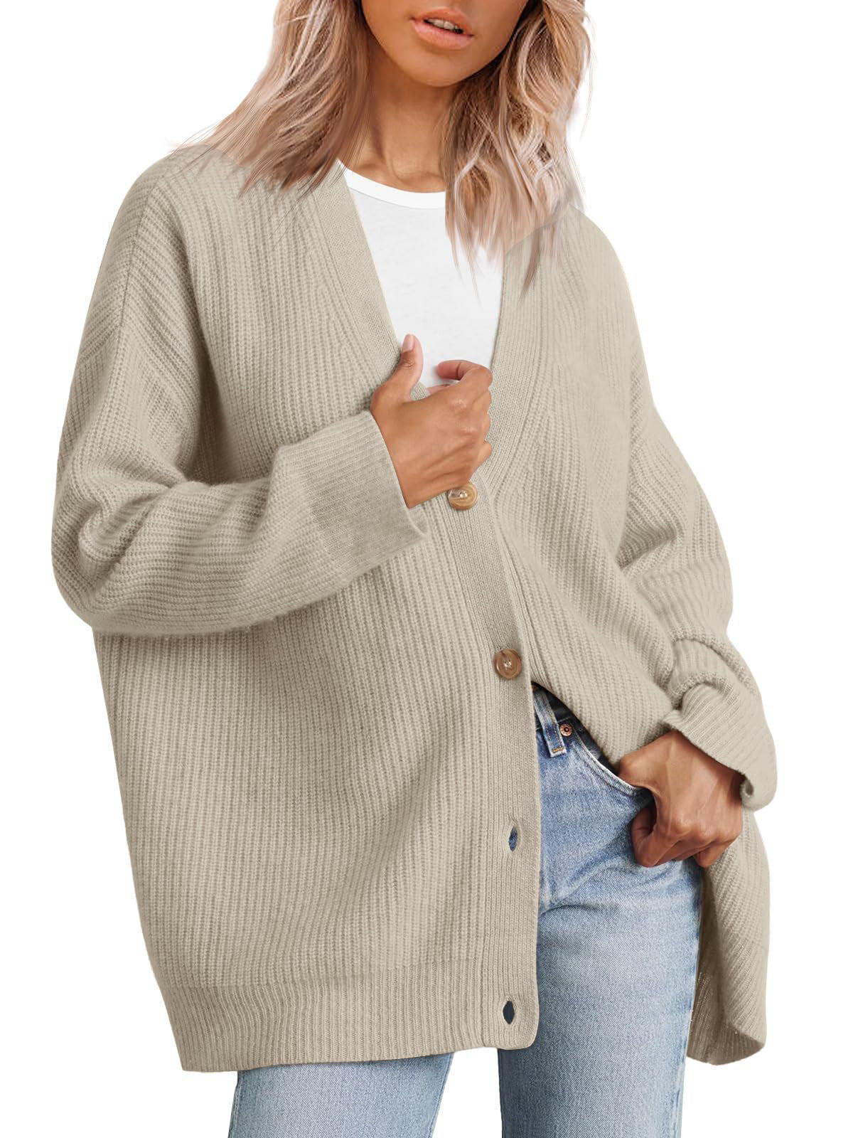Audrey | Striped Button Down Cardigan for Women